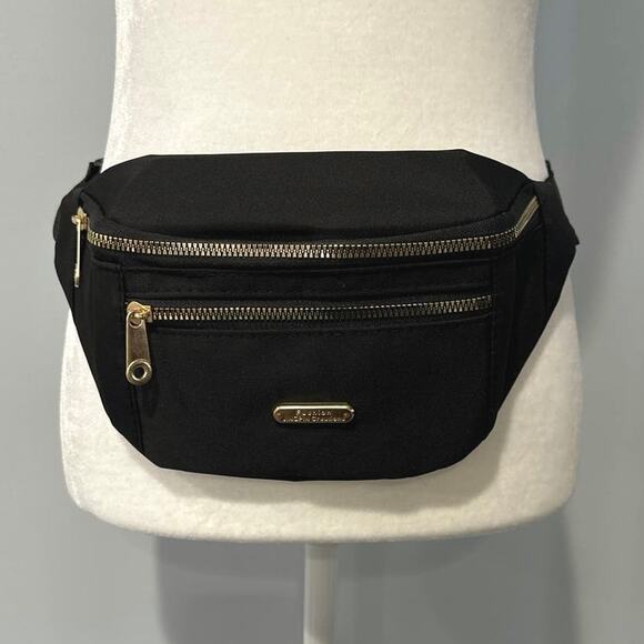 Fanny Pack Black Unisex Waist Belt Bag - Picture 1 of 5